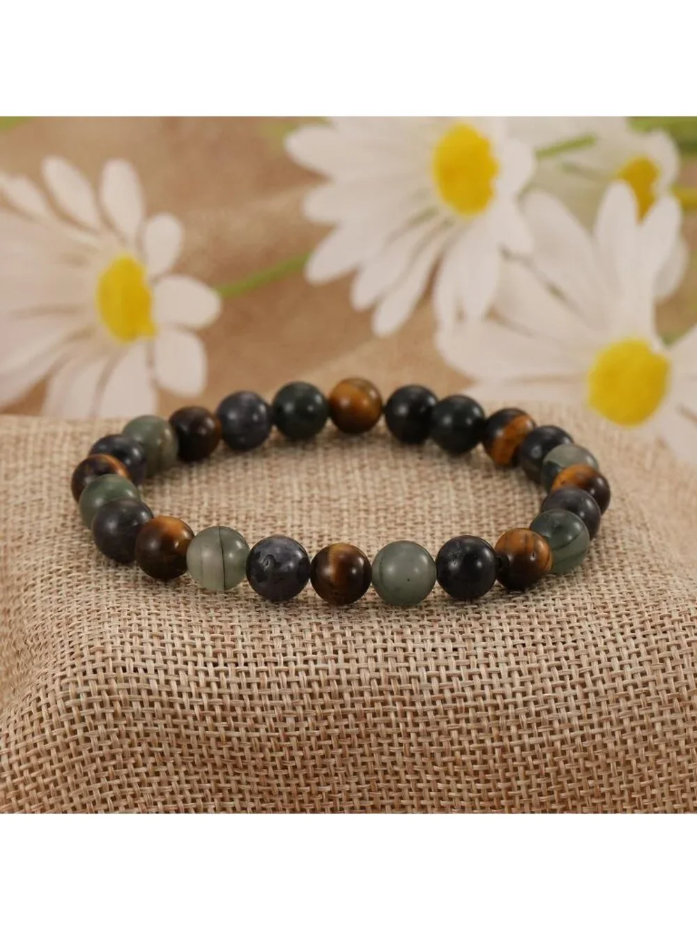 Healing Crystal Bracelet | Natural Gemstone Beads | Adjustable Energy Bracelet